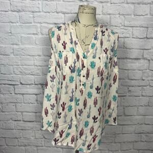 Torrid Cactus Print Tank Blouse - Women's Plus Size 0